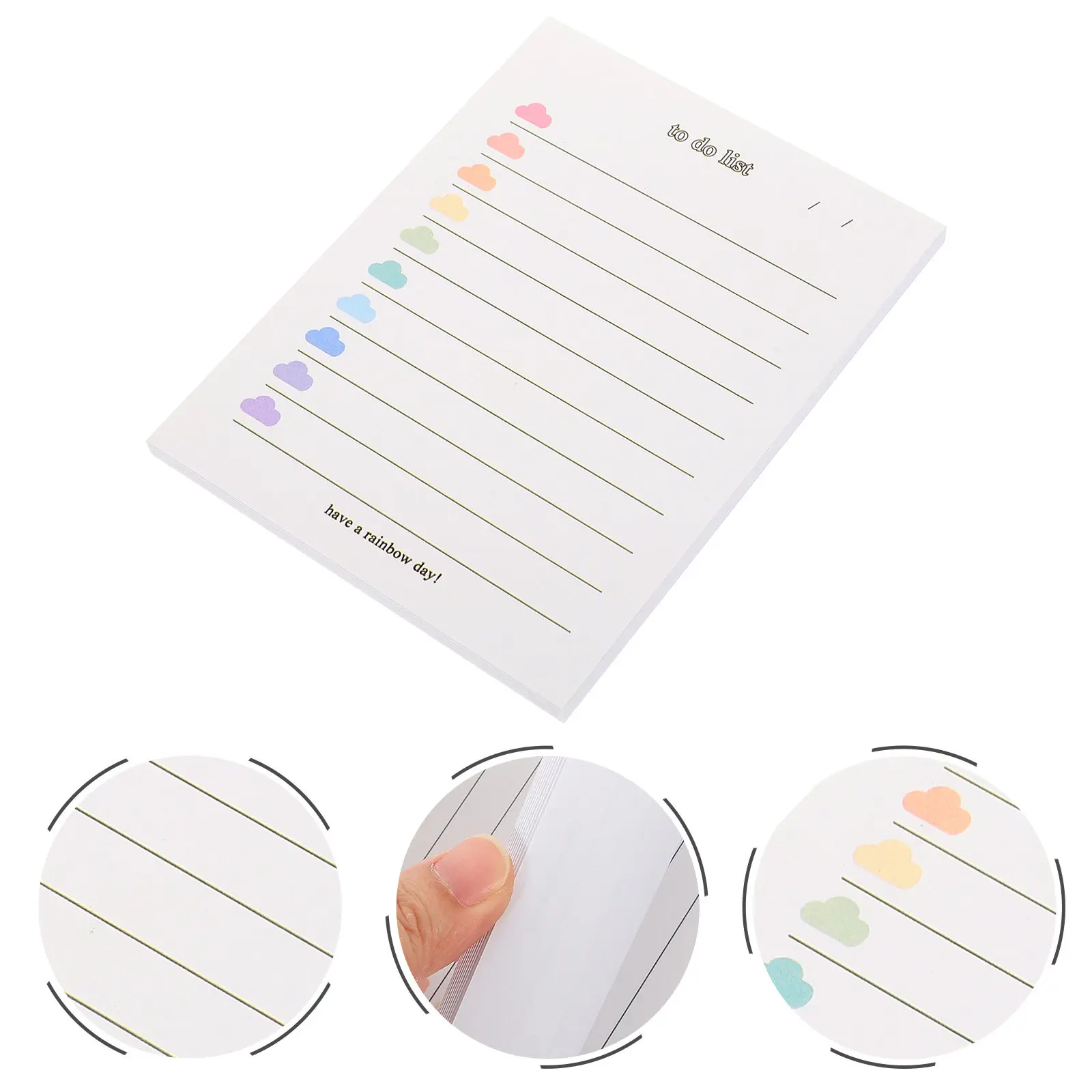 3Pcs Students Memo Pad Daily to Do List Writing Pad Convenient Portable Compact Notepad for Home Office College Essentials