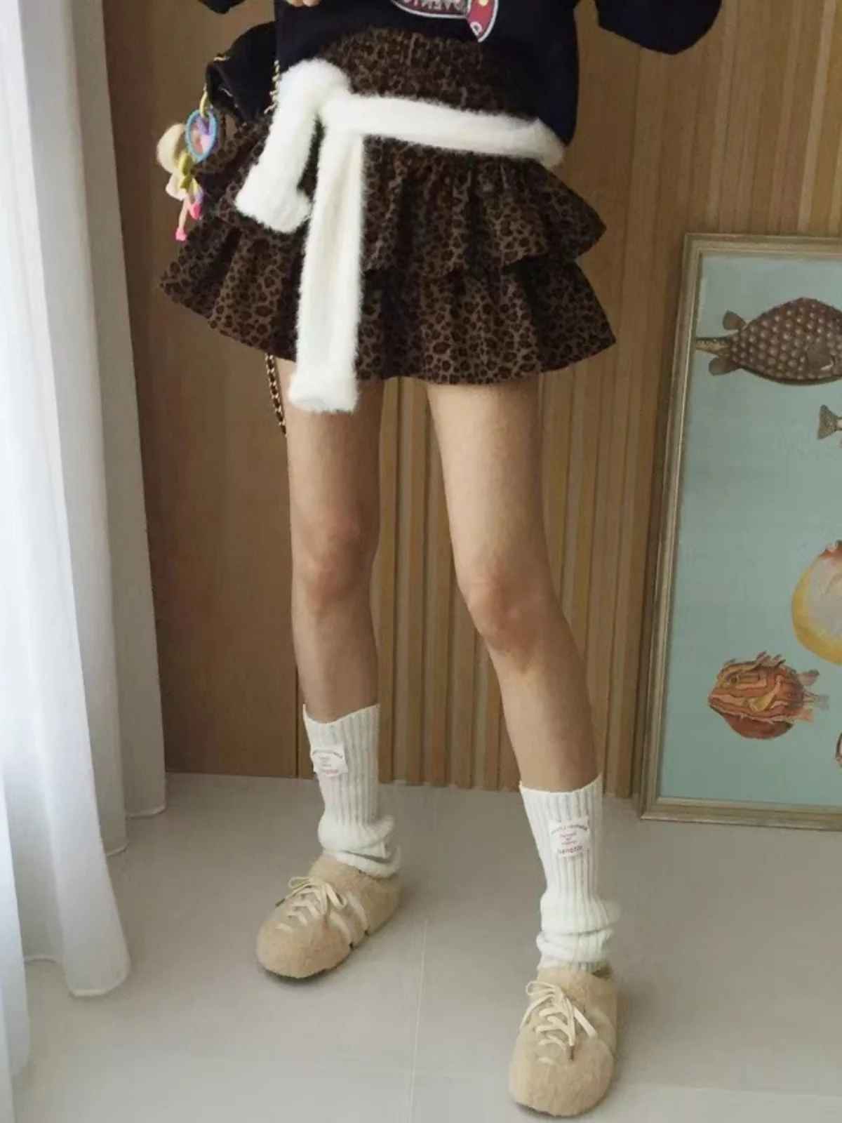 

Korean Sle High Waist Plaid Puffy Skirt Women's Faionable Autumn New Sle Small Size f Skirt Pleated Skirt