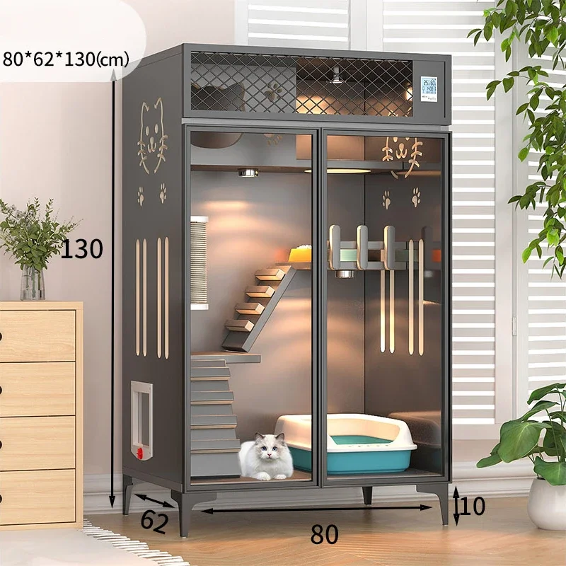 high quality multifunctional stable large space with door wood cat house  Wooden Cat cage for pet