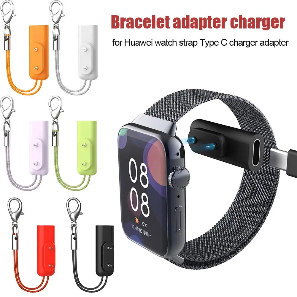 1-meter Typ C Ladegerät Konvertieren Stecker Mini Tragbare Power Adapter Lade Verbinden Für Huawei Uhr Band 6/7/8/9/10/Fit3/Fit2/Pro4