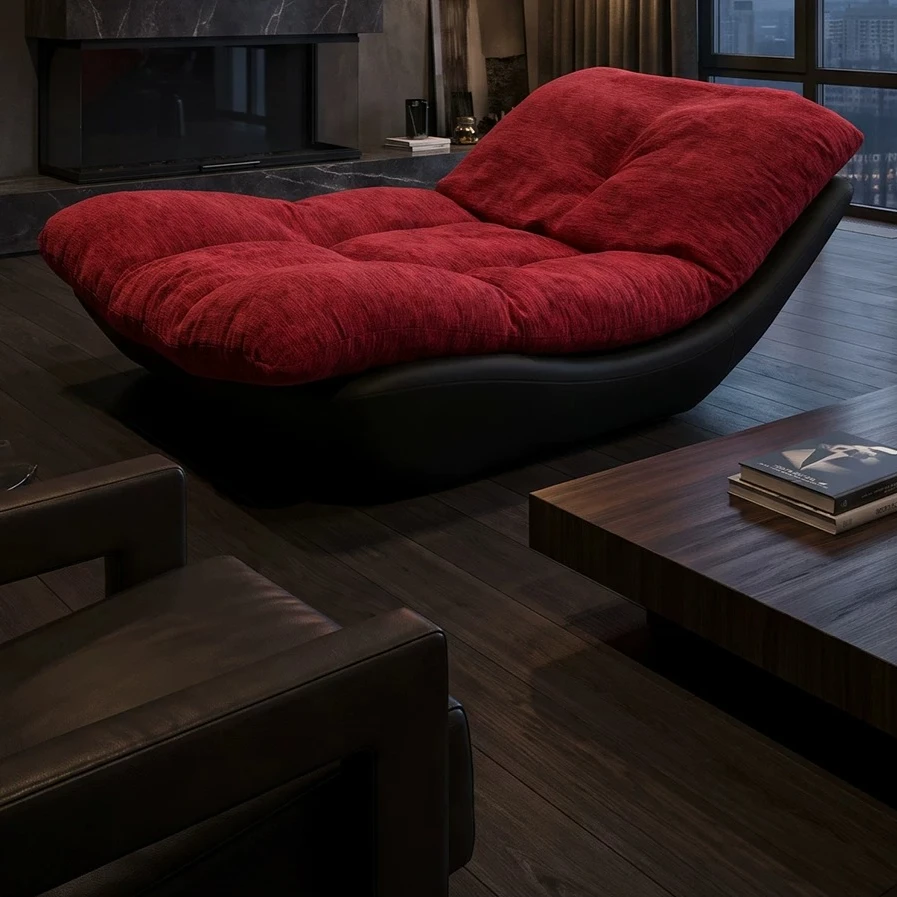Factory Direct Compatible with Living Room Home Italian Minimalist Homestay Hotel Single Sofa Lazy Lounger