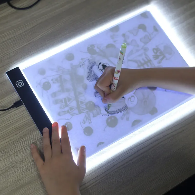 Led Drawing Copy Pad Table Animation Painting Educational Toys 3 Level Dimmable Board Gift Adjustable Light Notepad For Children