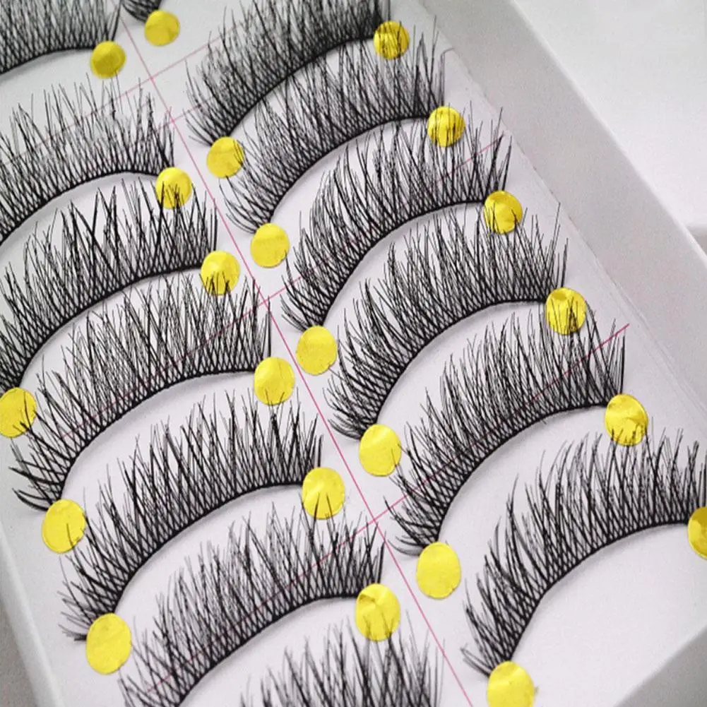 10 Paar natürliche falsche Wimpern gefälschte Wimpern langes Make-up 3D-Wimpern Verlängerung Wimpern Nerz Wimpern für Schönheit MAKE-UP