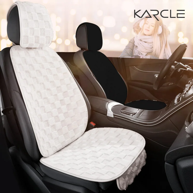 Karcle Sun Velvet Car Seat Covers Winter Warm Auto Seat Cushion Soft Comfortable Seat Protector Pad Universal Car Accessories