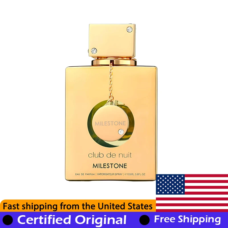 Armaf Club De Nuit Milestone Eau de Parfum Spray 105ML Original Arab Perfumes Luxury Lasting Floral Wood Pheromone Perfume 3.6Oz