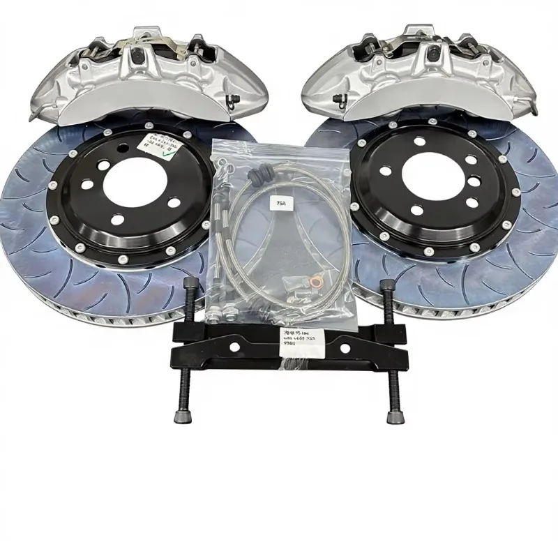 V6 New 6-Pot Auto Racing Sports Car Brake System 6 Piston Big Brake Caliper Kit Compatible