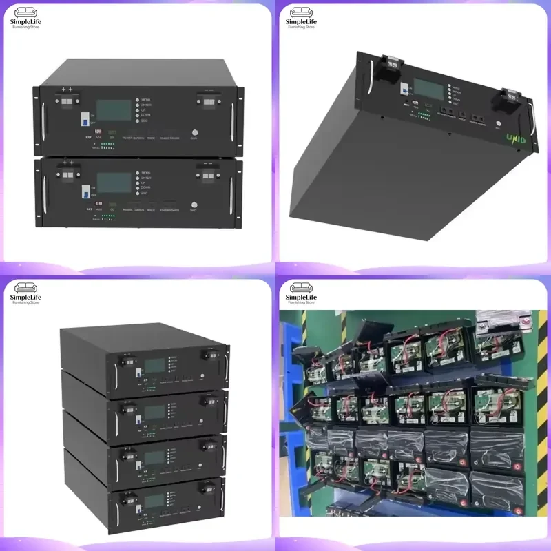 48V 100Ah 200Ah LiFePO4 Lithium Ion Battery Pack Solar Energy Storage System Home Power Supply Off Grid Inverter Backup