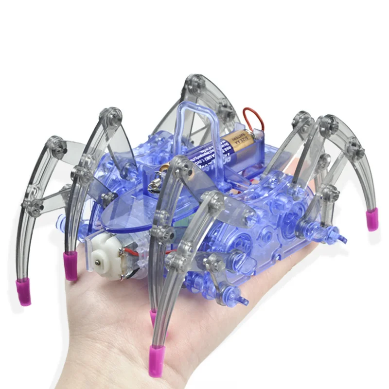 1pc Handmade Animal Models For Children\'s Electric Spider Robot Diy Assembly Toys