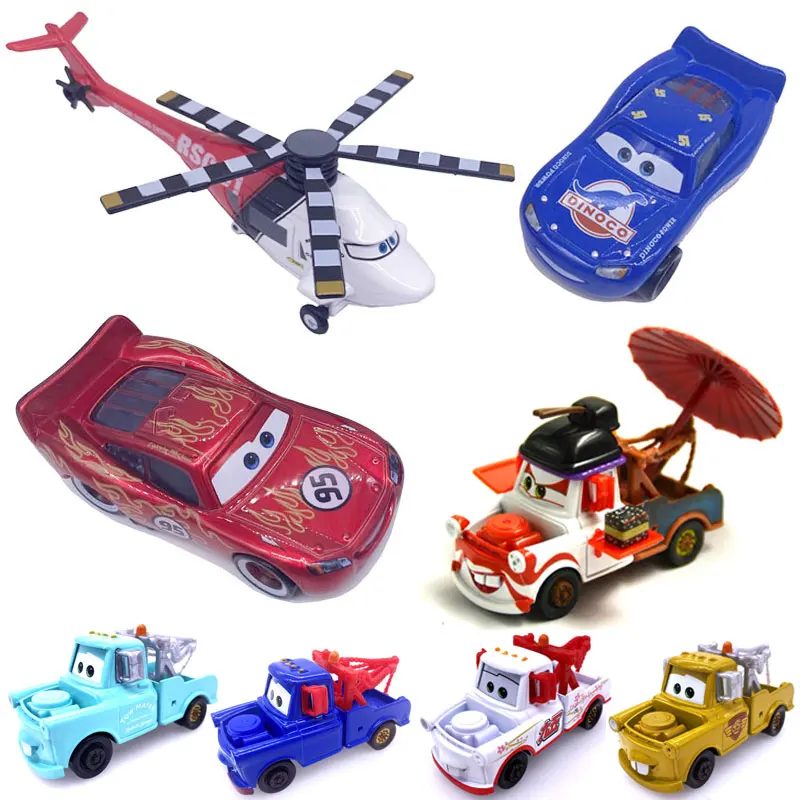 1/55 Disney Pixar Cars Cappuccino New Lightning McQueen Mater series Alloy Diecast Model Car Kids Toys christmas Gift