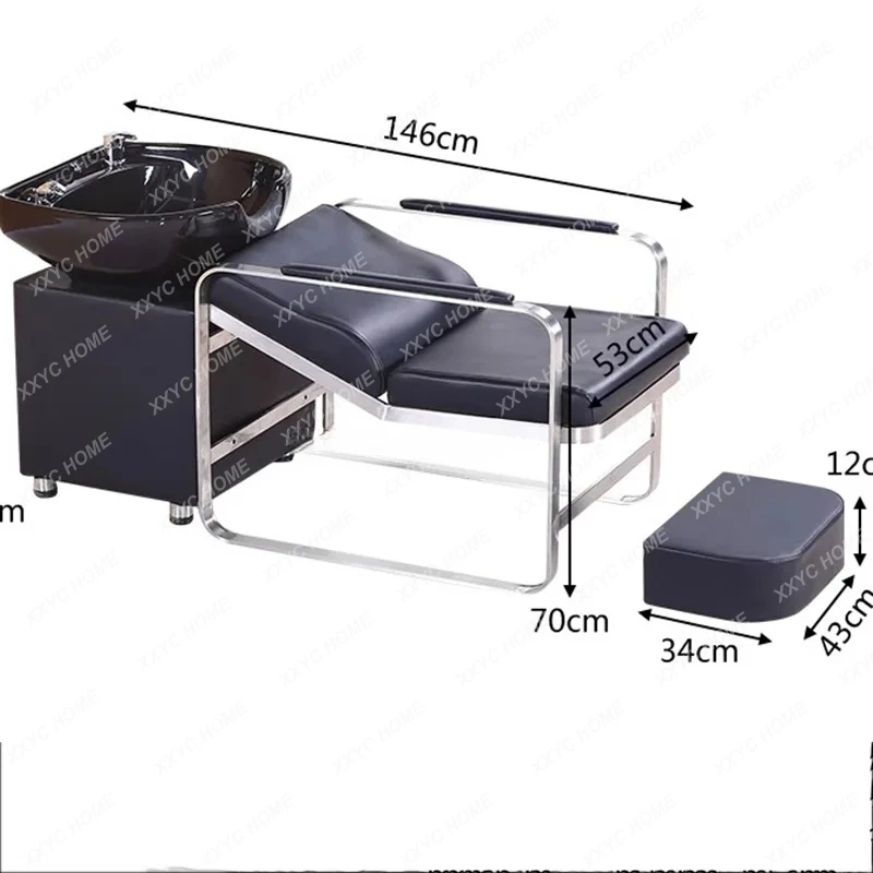 

Japanese Scalp Treatment Water Spa Bed Shampoo Wash Hair Salon Professional Makeup Chair Stretcher Circulation Basin Beauty Hoop
