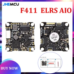 JHEMCU F411ELRS ICM42688-P kontroler lotu OSD BLHELI_S 1-2S 12A 4 in1 ESC ELRS 2.4G M3, 25,5x25,5mm dla dron zdalnie sterowany FPV