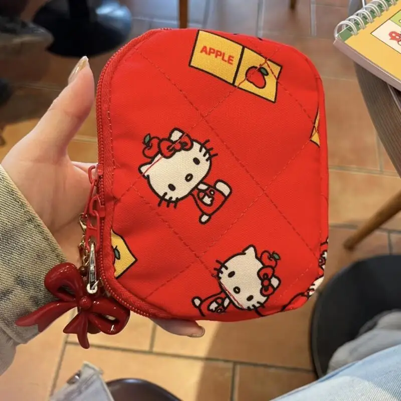 سانريو مرحبا كيتي حقيبة مستحضرات التجميل خمر هريرة حقيبة مستحضرات تجميل صغيرة محمولة السفر تخزين أكياس عملة أكياس الفتيات هدايا عيد الميلاد