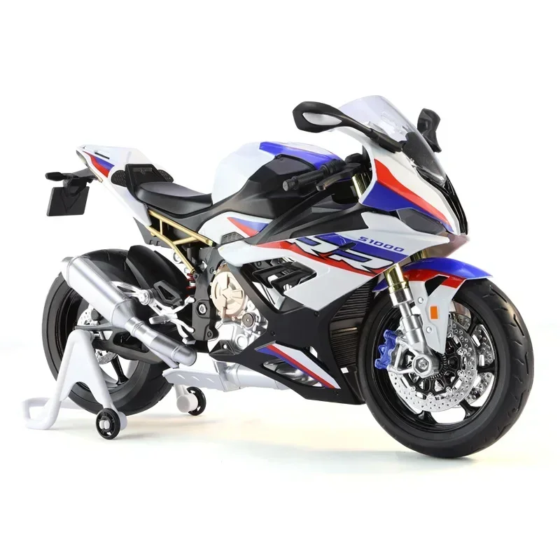 1: 9 BMW  S1000 Motorcycle Alloy Model Motorcycle Boy Collection Decoration with Lamp Gift