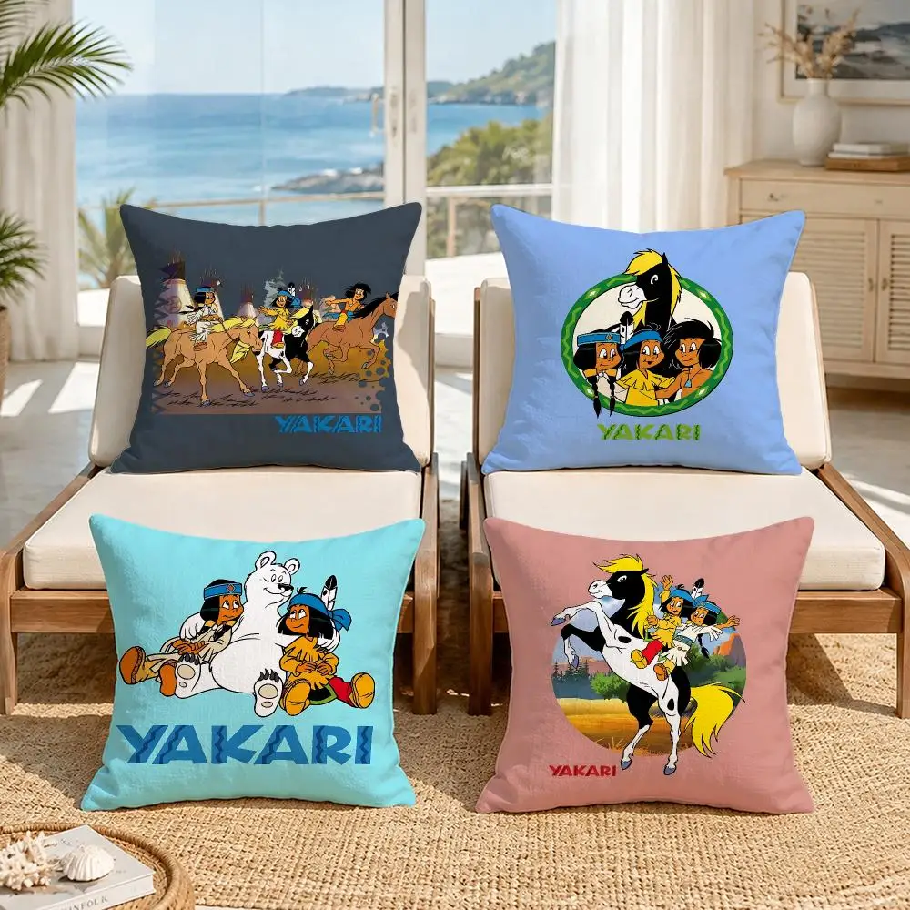 Anime YakariS Cushion Cover Soft Pillow Cover Two‑Side Printing Throw Pillow Case for Sofa Pillowcase Home Decoration