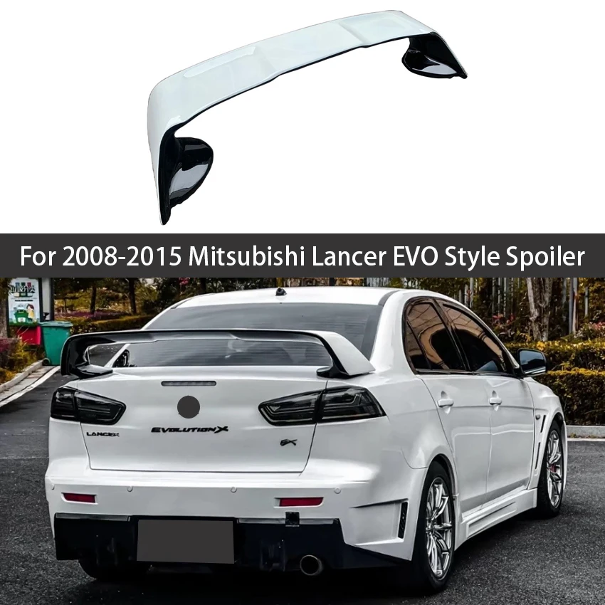 For 2008-2015 Mitsubishi Lancer EVO Style Spoiler Car Tail Wing Decoration Rear Trunk Spoilers Wing Car Tuning Accessorie Part