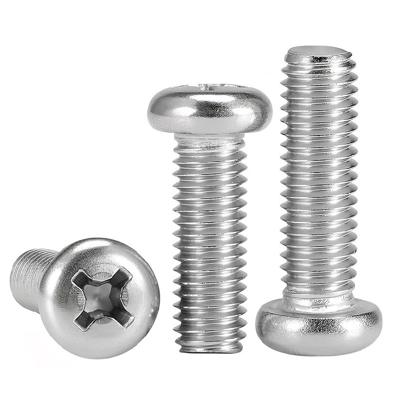 304 Stainless Steel Cross Round Pan Head Machine Screws GB818 M1-M2.5 Micro Corrosion Rust Resistant Electronics Home Appliances