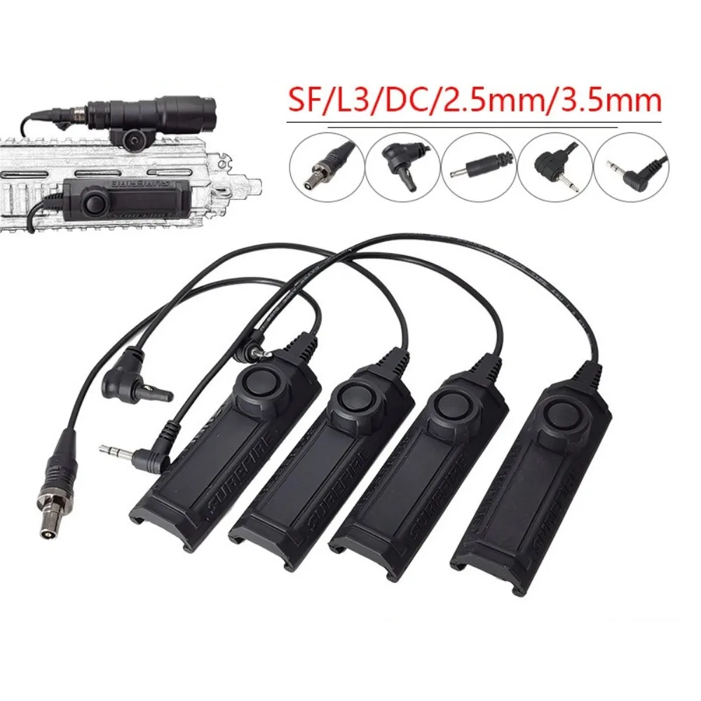 Rat Tail Dual Function Lighting Tactical Flashlight SF/2.5/3/L3/DC Wire Control Switch 20mm Rail