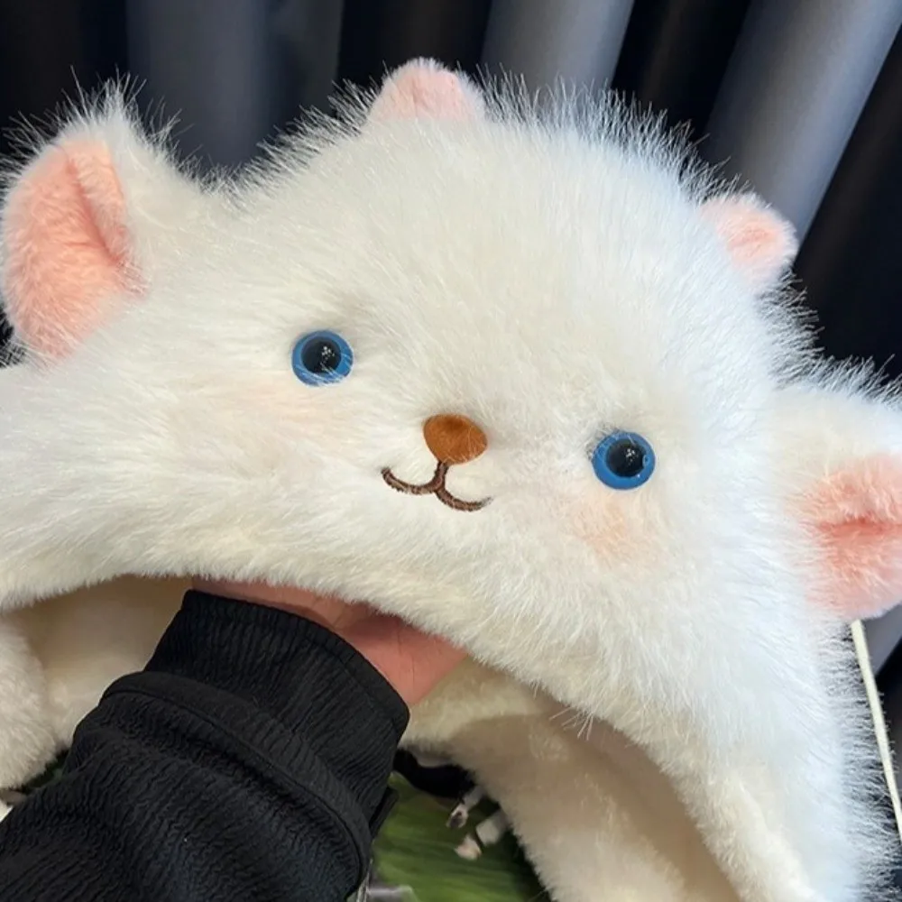 Cute Fluffy Fur Ear Protection Cap Sheep Windproof Keep Warm Headgear Cartoon Sheep Thick Mongolian Hat Hat Gifts