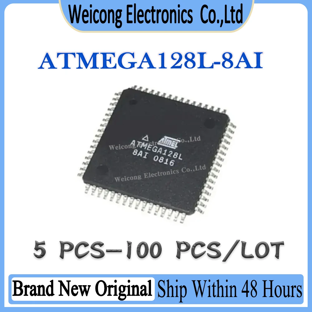 

New Original ATMEGA128L ATMEGA128 ATMEGA ATMEGA128L-8AI ATMEGA128L-8A IC MCU Chip TQFP-64