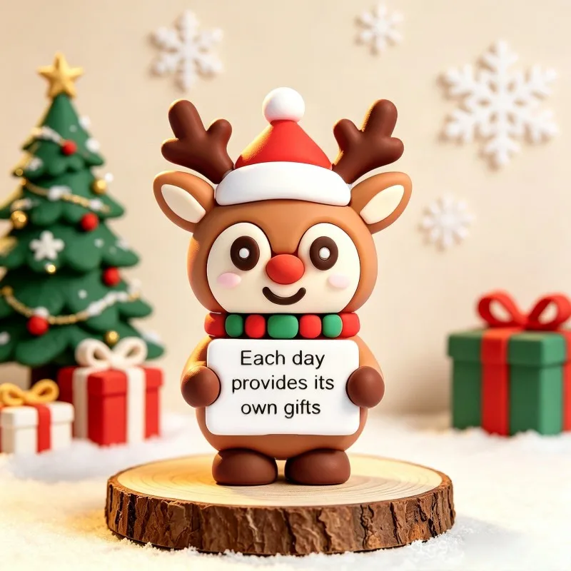 Silikon-Weihnachtspuppe Positive Energie Taschenkuschel Weihnachtsdekoration Miniatur-Weihnachtsbaum-Elfen-Schneemann-Figuren Weihnachtsparty-Geschenke – Detail 4