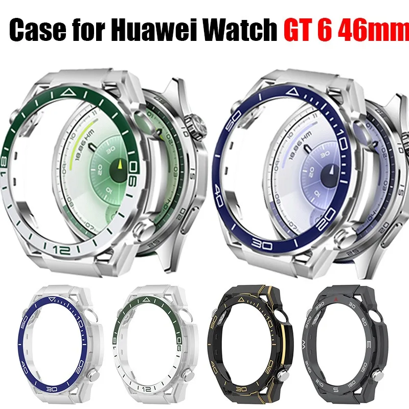 

Чехол для Huawei Watch GT 6 46 мм Защитный чехол для экрана Мягкий универсальный защитный бампер из ТПУ для Watch GT6 46 мм Аксессуары
