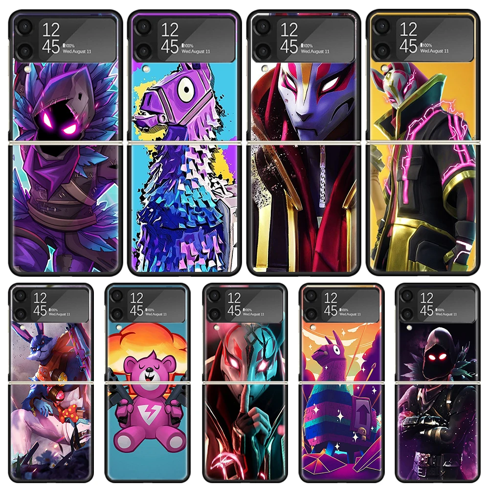 Чехол для телефона Game Battle-Royals для Samsung Galaxy Z Flip6 5G Flip4 Flip5 Flip3, черный чехол-книжка Z 6 5 4 3 PC, чехол для Galaxy
