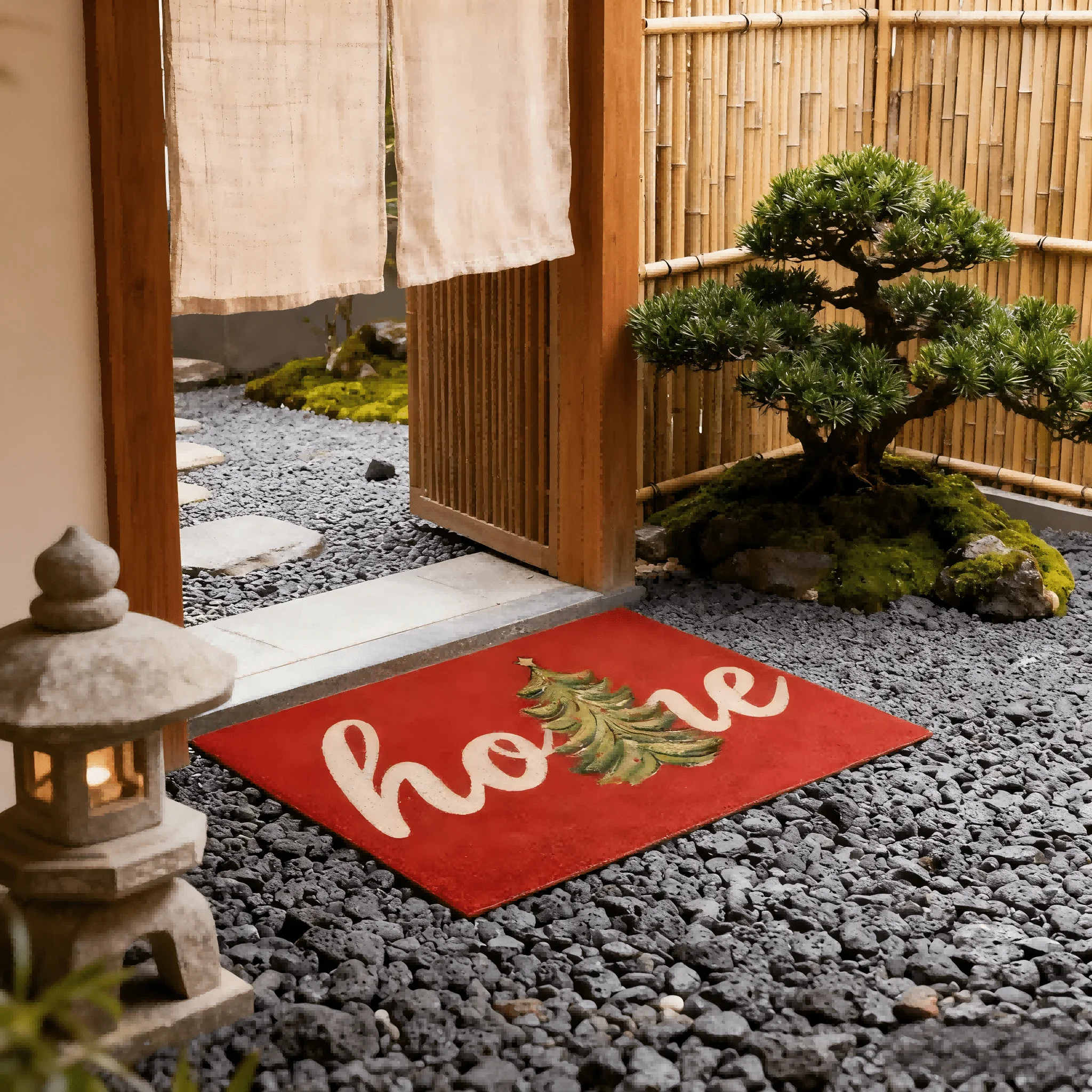 سجادة منطقة قابلة للغسل باللون الأحمر لعيد الميلاد - سجادة ديكور متعددة المشاهد للمدخل/المطبخ/غرفة المعيشة #6