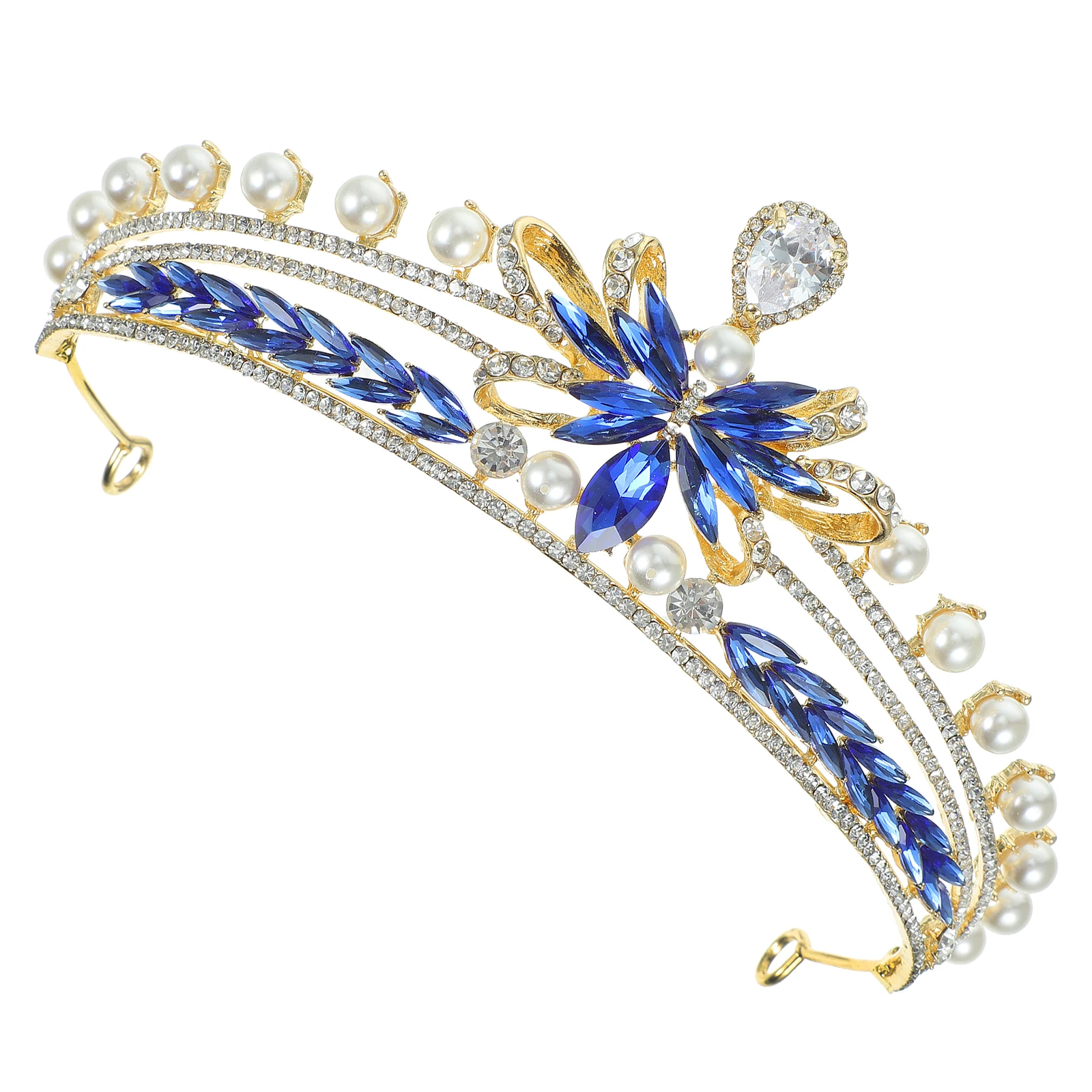 

Pearl Bow Crown Bridal Hair Accessories Rhinestone Pearl Crown Headband Crystal Crowns Women Wedding Engagement Birthday Prom