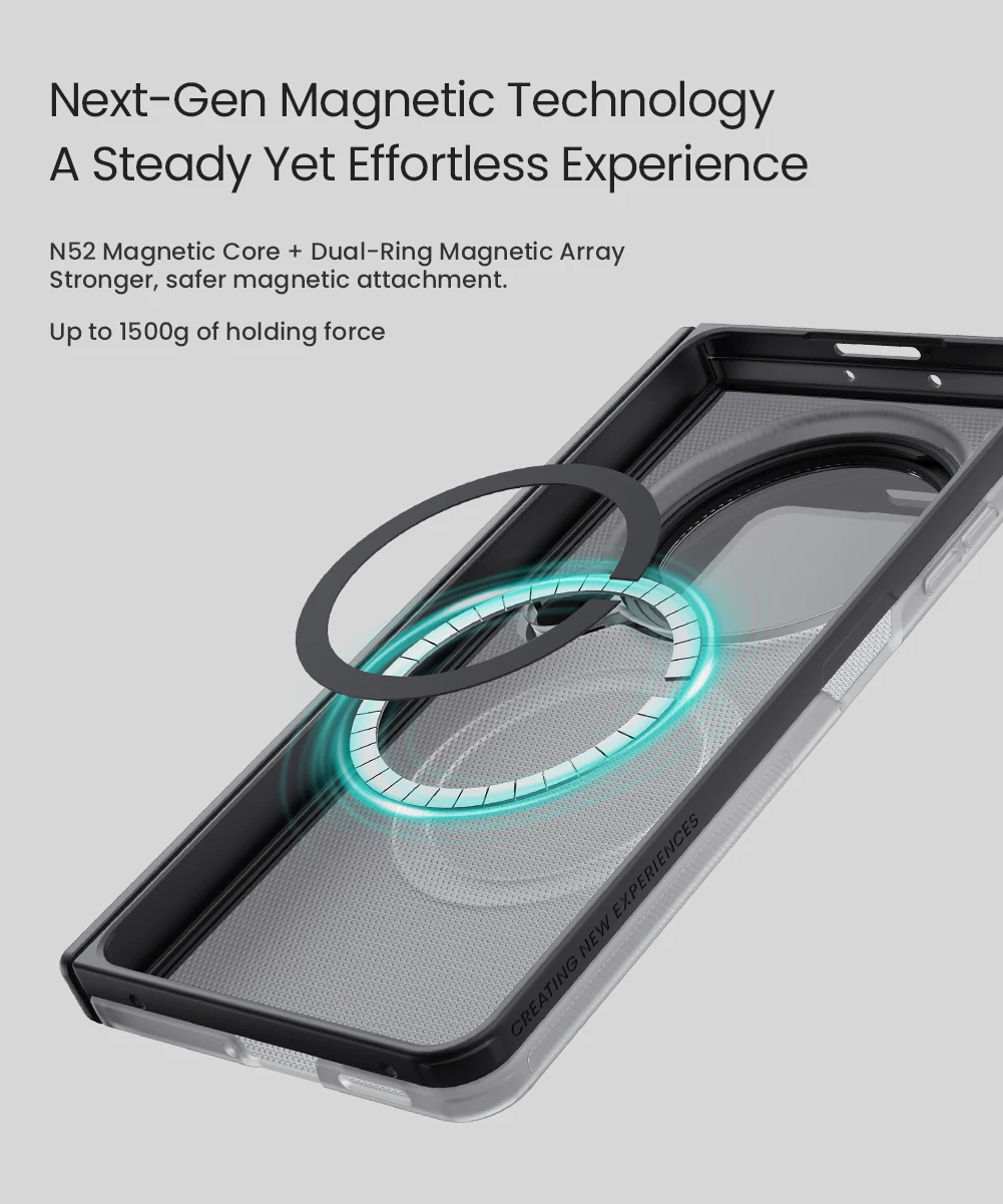 Nillkin Etui Magnetyczne Super Frosted Shield do OPPO Find N6 5G Fold z Obsługą Magsafe, Twarde PC, Matowe, Ochronne — zdjęcie produktu 5