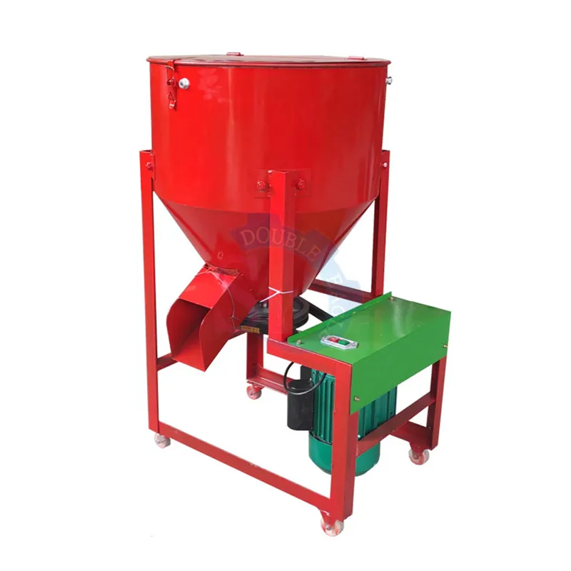 스테인레스 스틸 컬러 전기 수직 믹서 피드, 곡물 씨앗 분말 입자 혼합 기계, kW 100KG