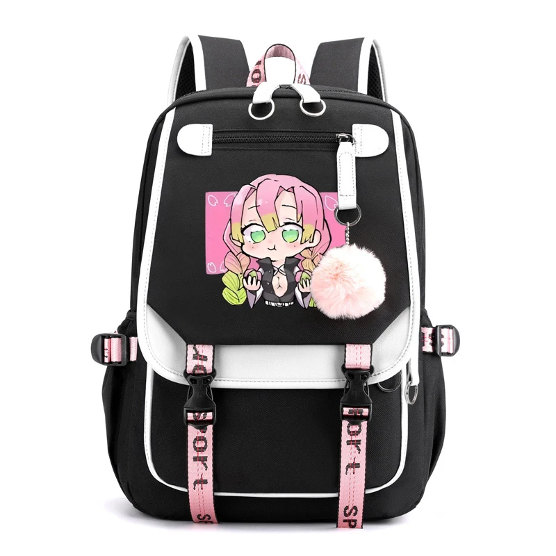 

Hot Anime Kanroji Mitsuri Backpack Women Travel Bag Teenager Girl School Bags Fashion Backpack Laptop Bags Daily Bag