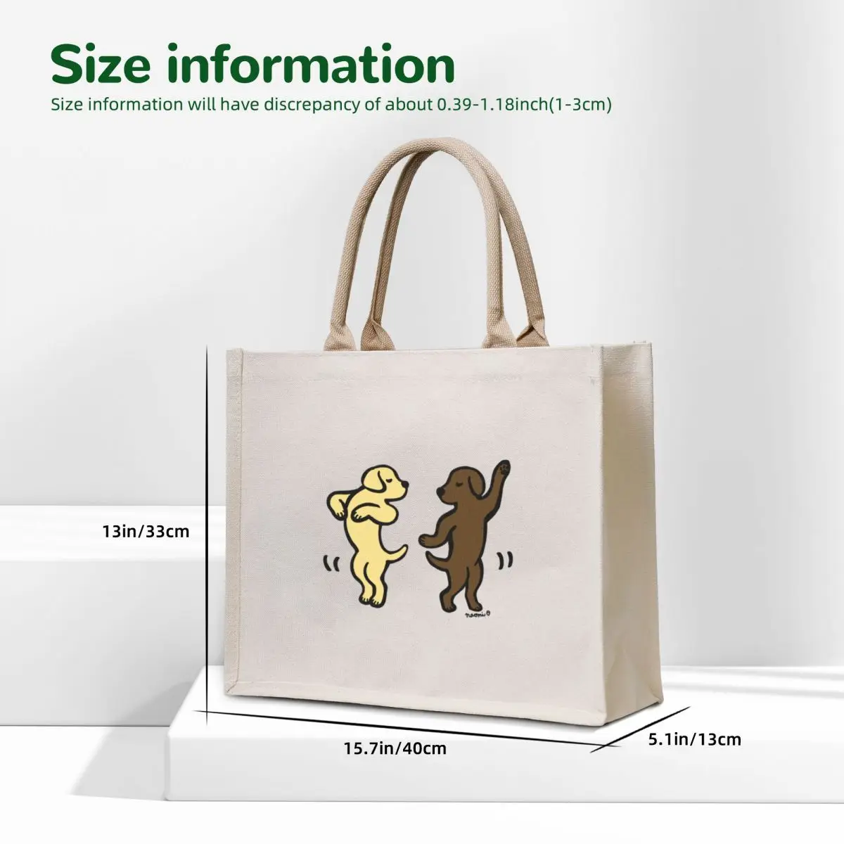 Dance Yellow Labrador and Chocolate Labrador Tote Bag shopper bag women tote bag women tote custom sacs de shopping
