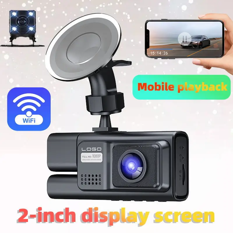 3 Channel WIFI Car DVR HD 1080P 3-Lens Inside Vehicle Dash CamThree Way Camera DVRs Recorder Video Registrator Dashcam Camcorder