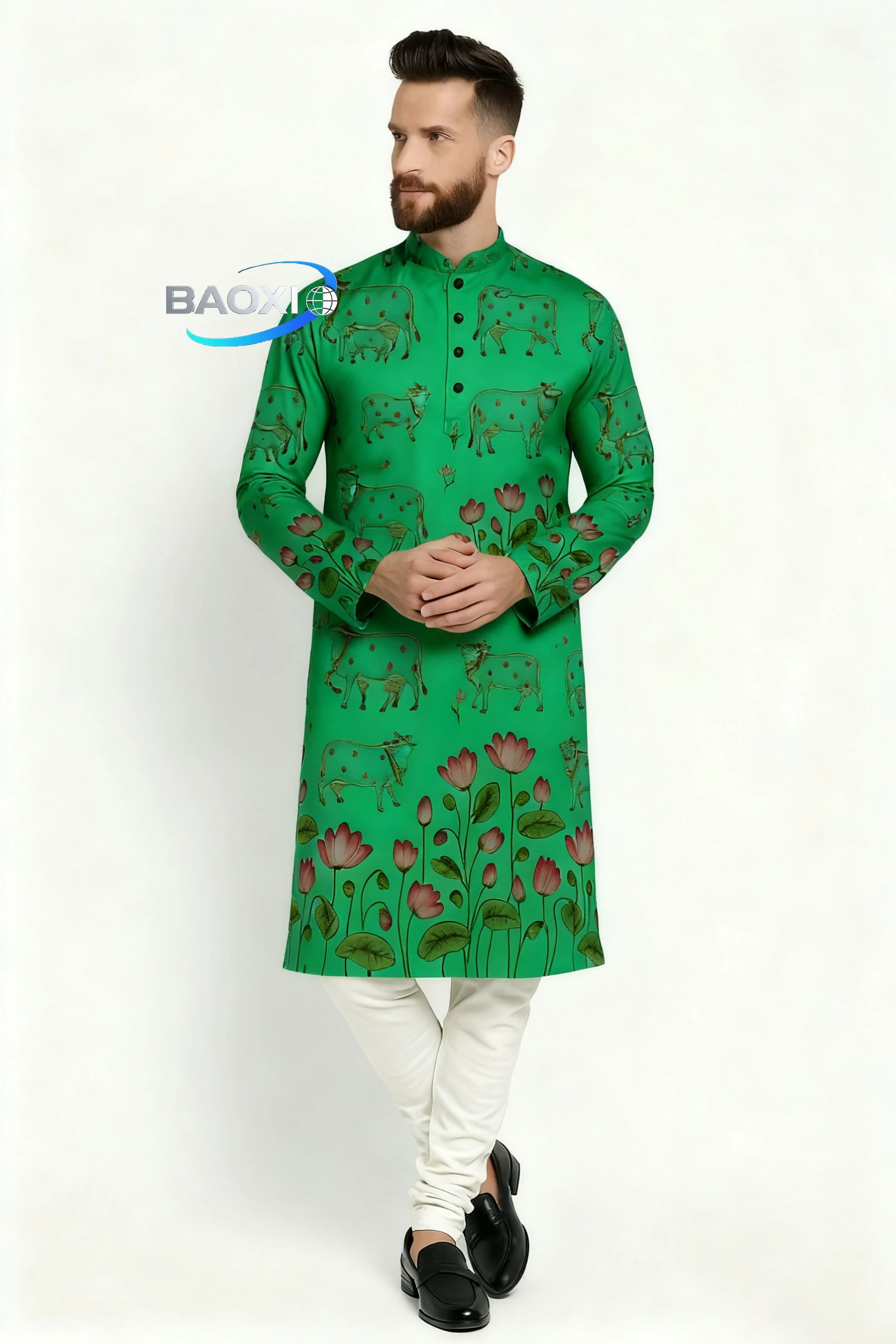 Мужской модный и удобный длинный халат с принтом Курта Дейдара 2025 года, подходящий для всех случаев.