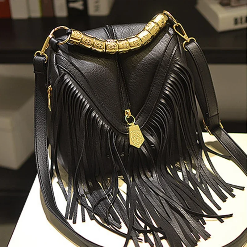 Fashion Tassel Women Small Shoulder Bag Ladies Vintage Handbag Woman Messenger Bag Female Fringed Crossbody Bags Bolsas De Mujer