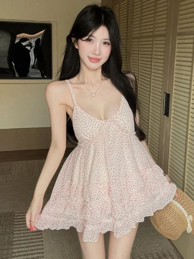 

Korean Style Sweet Wood Grain Strap Vest Women's Slimming Summer New Fashion Sleeveless Hot Girl Top Breathable Knitted
