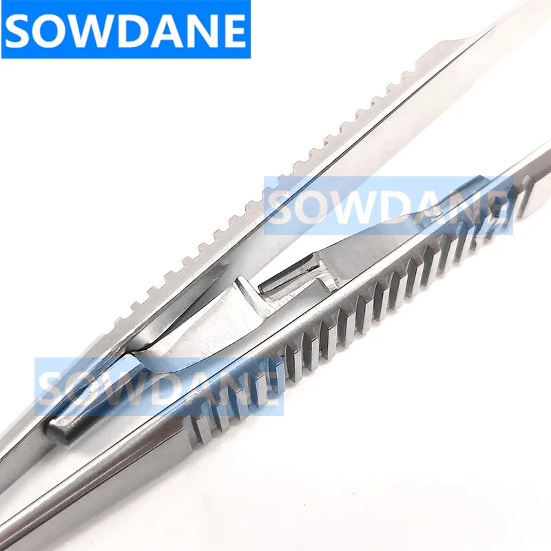 2pcs Dental Orthodontic Ligature forming Tweezer Castroviejo Needle Holder 14.5cm Extra Fine Serrated Tip