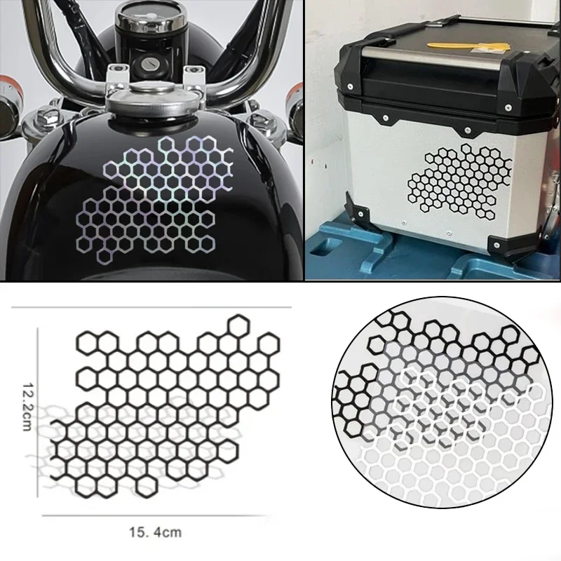 

Reflective Honeycomb Car Stickers Personalised Honeycomb Modified Grid Creative Stickers For Electric Car Motorcycle