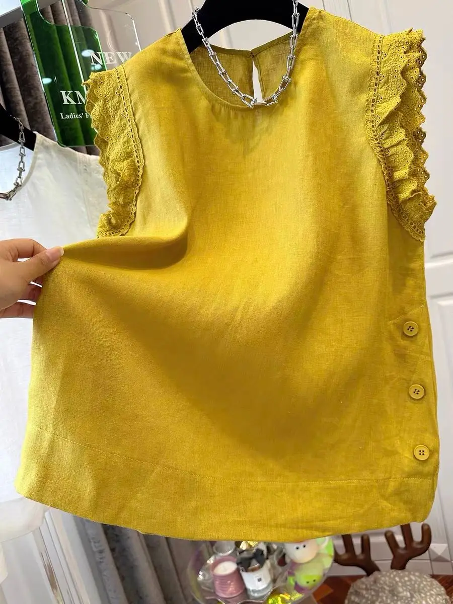 

Синий кружевной топ Svel irt, свободный крой, мужской летний повседневный универсальный утягивающий топ, круглый, стандартной длины