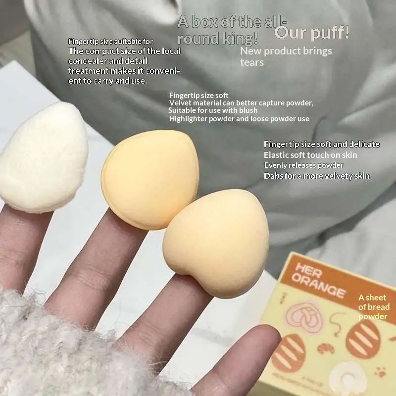 5 ชิ้น/กล่อง ชุดฟองน้ำแต่งหน้าแบบนุ่มพิเศษ ไม่ดูดซับ สำหรับใช้แบบแห้งและเปียก ดีไซน์น่ารัก พกพาสะดวก เหมาะสำหรับเป็นของขวัญ