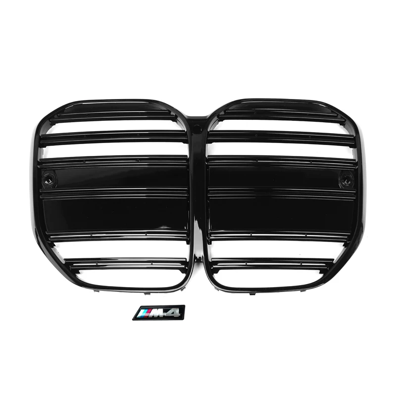 Glossy Black Abs G22 Front Grill Dual Slats Grille For Bmw New 4 Series  425i 430i 440i M-sport 2020-  G22 Front Bumper Grille