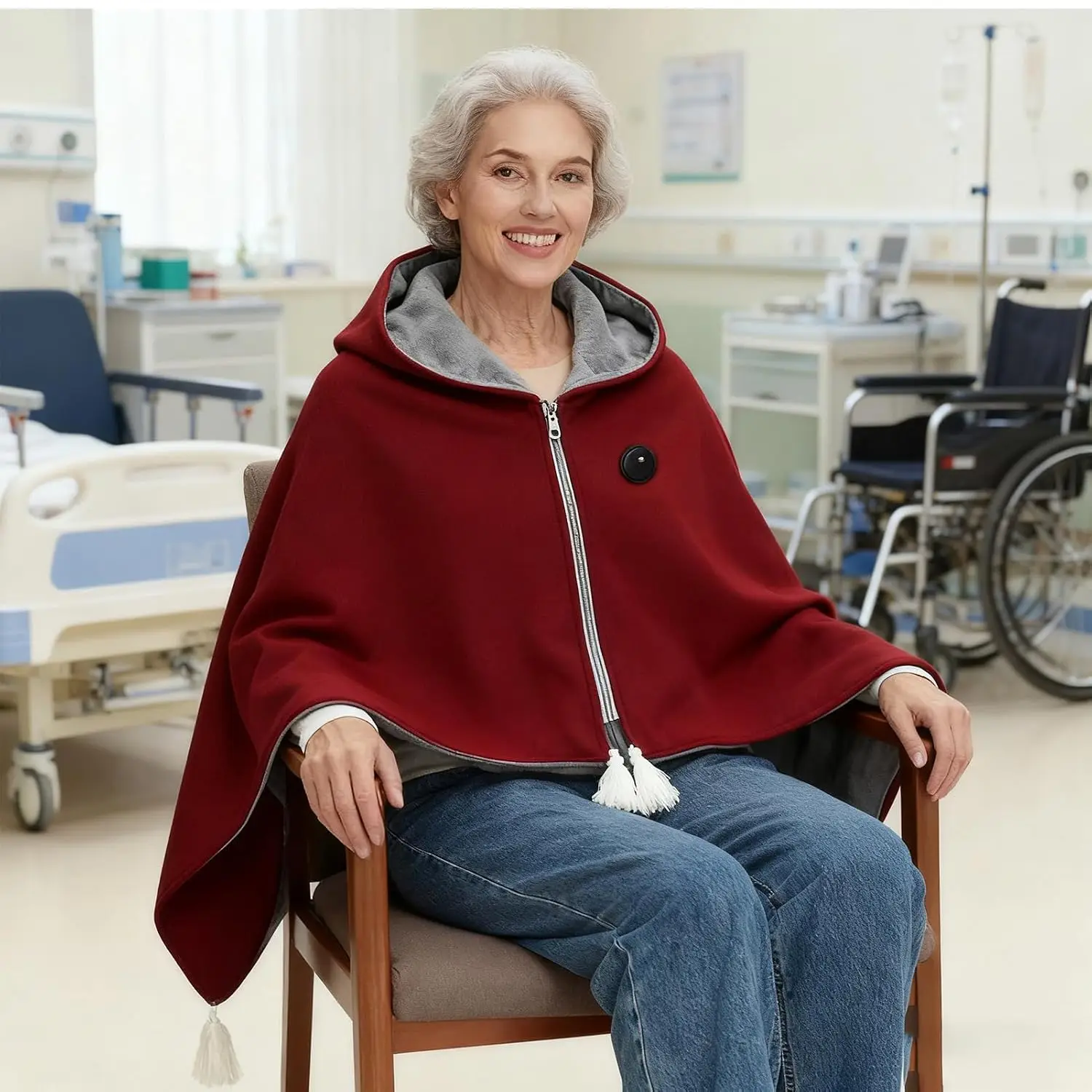 Battery Operated Heated Robe With Multi-Level Heating Technology Women Seeking Warmth And Comfort
