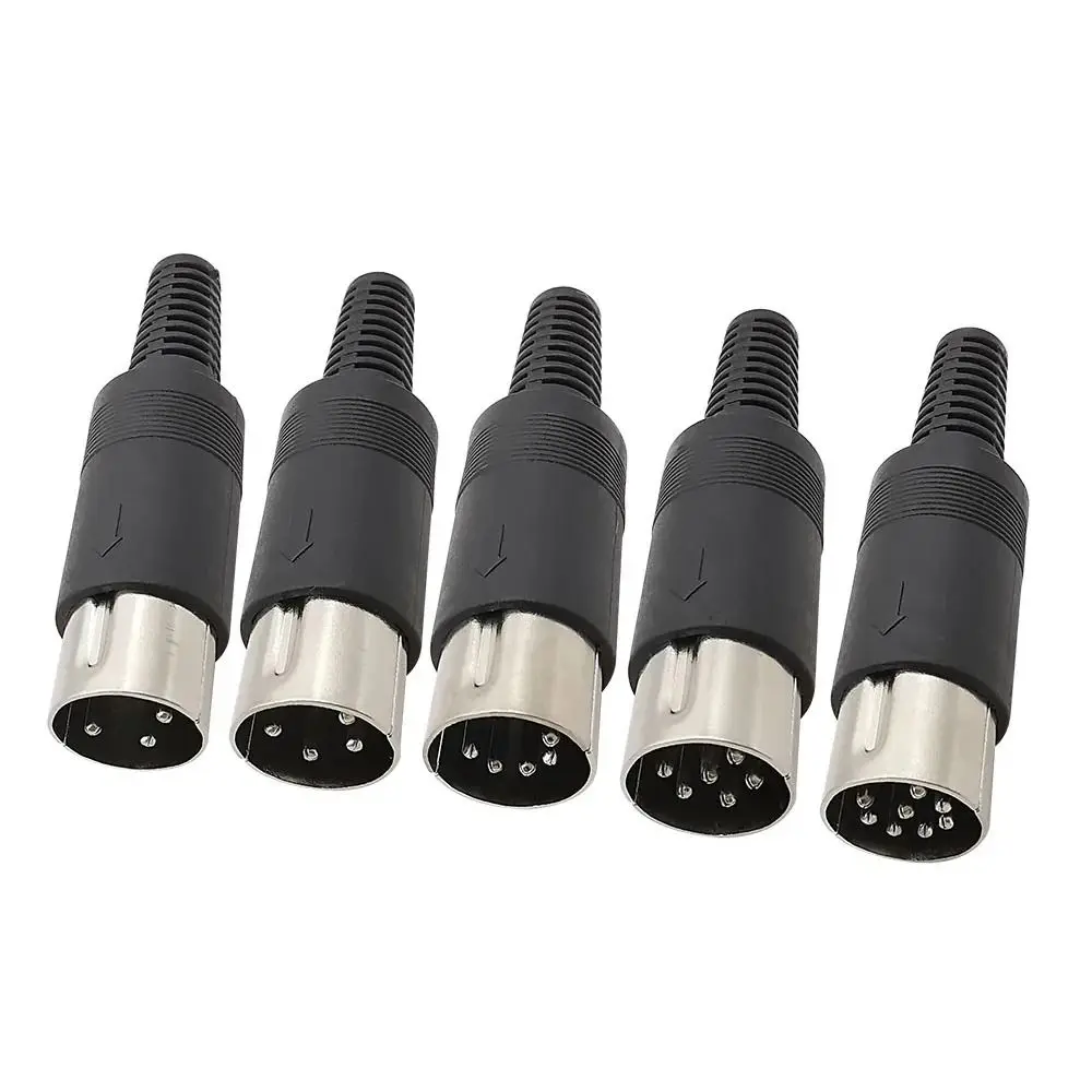 3pin 4pin 5pin 6pin 7pin 8 Pin DIN Male Female Plug MIDI Power Source Plug Chassis Cable DIN Connector Mount With Plastic Handle