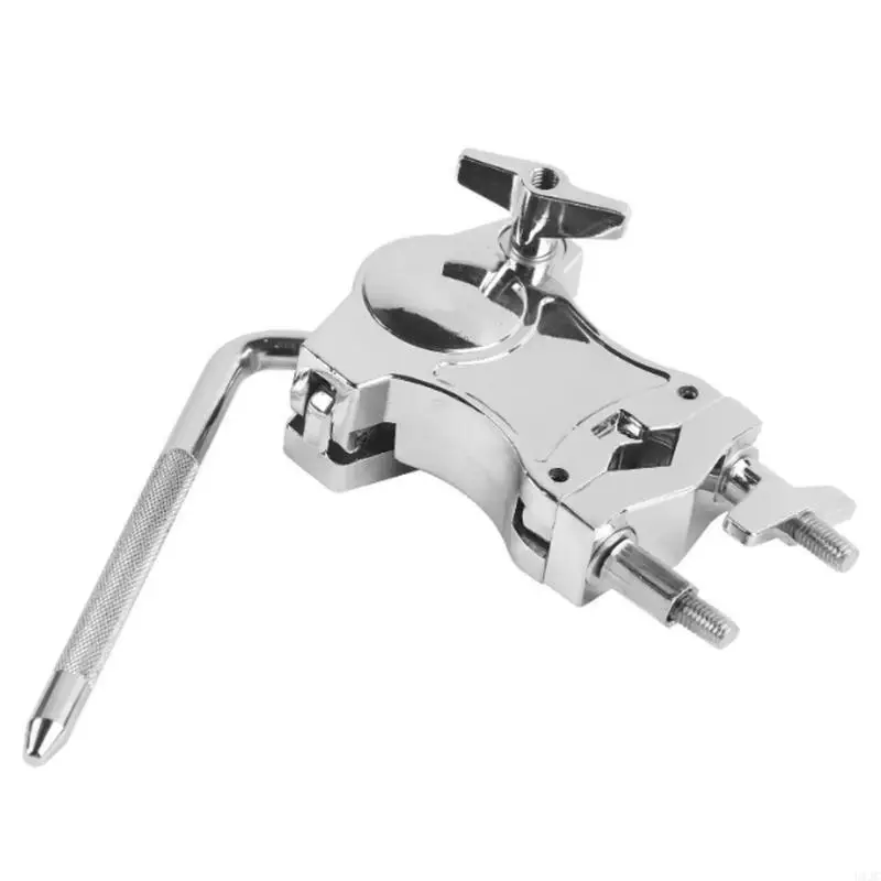 

Adjustable Drum Clamp Cowling Mounting Bracket Expansion Clamp Metal L-Rod Drum Clamp for Drum Musical Instrument