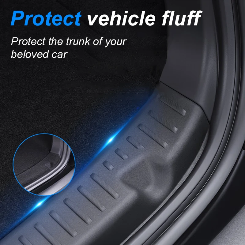 ل تسلا نموذج جديد Y إطلاق 2025 العرعر 2025 + قطاع عتبة الجذع TPE غطاء حماية مضاد للخدش