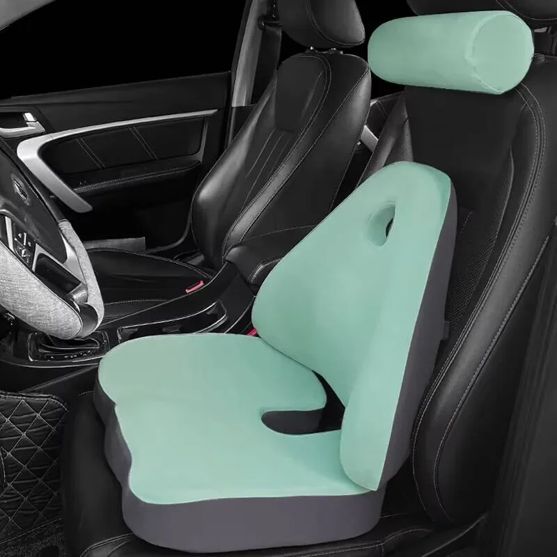 Car Seat Cushion Back Support Pillow Memory Foam For Pain Relief Office Chair Cushion Waist Massage Lumbar Orthopedic Pillow
