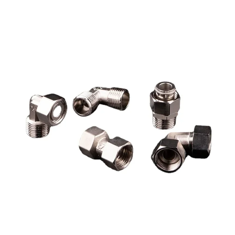 4 points copper three-way elbow water pipe one inlet and two outlet water heater connector water distributor valve