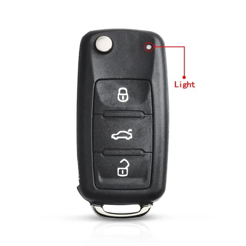 Корпус выкидного ключа KEYYOU 5K0837202AD для VW Passat Polo Golf VOLKSWAGEN Skoda, 2/3/4 кнопки, лезвие HU66