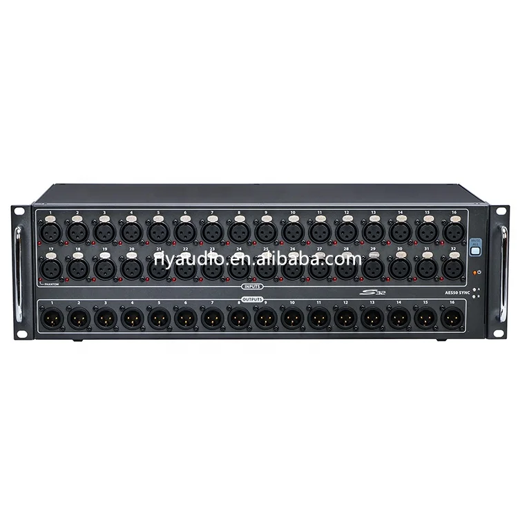 S32 32-Channel Rack-Mounted Digital Mixer Built-In Effects Metal Construction USB Recording Professional Audio for Stage