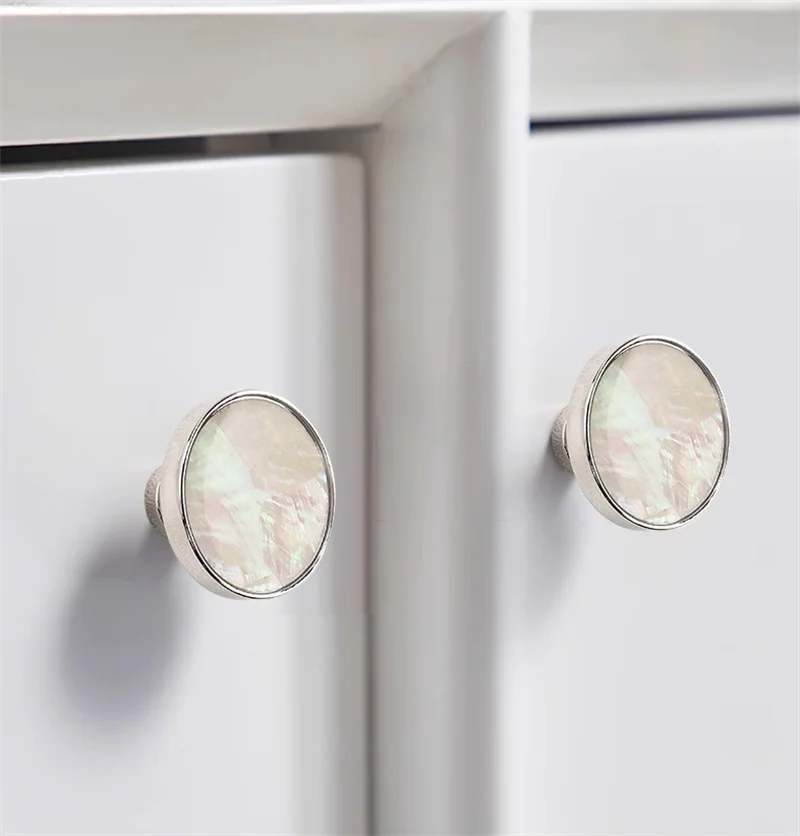 S/M/L Natural Shells Furniture Handle Wall Hook Brass Door Drawer Knobs Cabinet Handles For Cupboard Wardrobe Pulls Wall Hangers